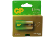 GP GPULT13A166C2 LR20 D batterij GP Alkaline Ultra 1,5V 2 stuks geschikt voor o.a. Ultra Alkaline