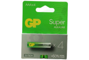 GPSUP24A224C4 LR03 AAA batterij GP Super Alkaline 1,5V 4 stuks