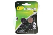 GP  GPCR2016STD329C4 CR2016 CR2016 GP Lithium knoopcel 3V geschikt voor o.a. DL2016 Lithium
