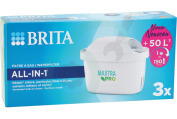 Universeel 1050414 Waterkan Waterfilter Waterfilterpatroon 3-pack geschikt voor o.a. Brita Maxtra Pro Organic ALL-IN-1 CEBO
