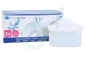 Universeel 65UN01 Waterkan Waterfilter Waterfilterpatroon 3-pack geschikt voor o.a. Brita Maxtra