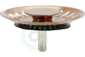 Reginox R35214 R1182.CP  Afvoerzeef Comfort Copper Rose grote knop geschikt voor o.a. New York Copper Rose