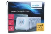 Siemens  17002855 VZ16GALL PowerProtect Dustbag Maxi Pack geschikt voor o.a. Alle type G Series