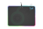 Play  PL3341 Spel Muismat met RGB-verlichting geschikt voor o.a. Geschikt voor alle gaming muizen