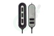 Universeel EW1355 5 Poorts  USB Autolader 10,8A geschikt voor o.a. Geschikt voor auto's en vrachtwagens
