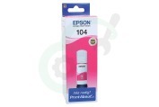 Epson Epson printer C13T00P340 Epson 104 Magenta geschikt voor o.a. Epson Ecotank ET-Serie 4700, 2720, 2710, 2721, 2711