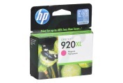 Hewlett Packard CD973AE HP 920 XL Magenta  Inktcartridge No. 920 XL Magenta geschikt voor o.a. Officejet 6000, 6500