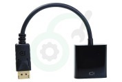 Universeel  Displayport naar VGA Adapterkabel 20cm geschikt voor o.a. 0.2 Meter, zwart