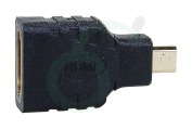 Universeel  Verloopstekker, HDMI A Female - Micro HDMI D Male geschikt voor o.a. Verloopstekker