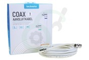 Technetix 11201530 Coax  Aansluitkabel 5 meter geschikt voor o.a. 4K Ultra HD