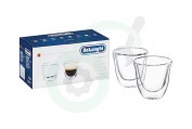 DeLonghi 5513284151 DBWALLESP Koffiezetapparaat Kopjes Dubbele thermowand geschikt voor o.a. Set van 2 espresso glazen