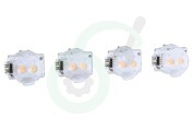 Novy 906310 Dampafzuiger Lamp Set LED verlichting, 4 stuks Dual LED (2 licht kleuren) geschikt voor o.a. 6845, 6830, D821/16