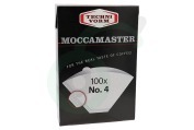 Moccamaster 85022 Koffieautomaat Filter Koffiefilter N0.4, 100 stuks