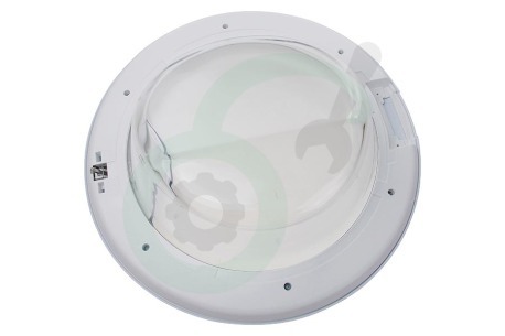 Ariston-Blue Air Wasmachine 508249, C00508249 306743, C00306743 Vuldeur Compleet wit, schuin glas