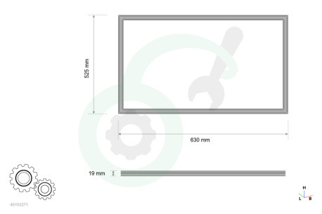 AEG Koelkast 2248007094 Afdichtingsrubber Vriesgedeelte