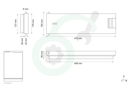 Electrolux Koelkast 2063754051 Vriesvakdeur