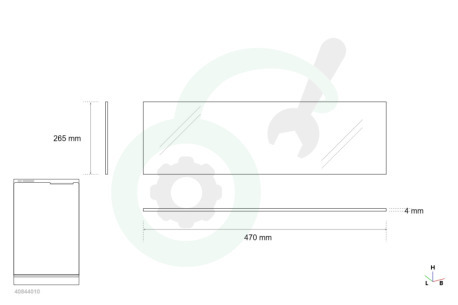 Teka Koelkast 91617019 Glasplaat Helder glas