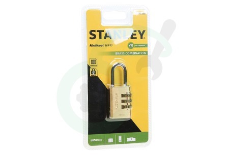 Stanley  S742051 S742-051 Stanley Hangslot Combination Brass 3 cijferig 30mm