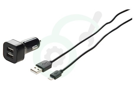 Spez  20091412 Autolader Apple Lightning 2.4A Dual USB, 100cm