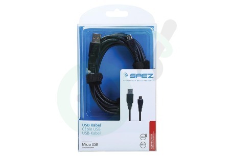 Universeel  10920 Micro USB Kabel 300cm Zwart