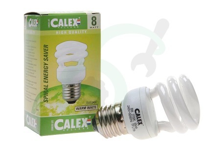 Calex  576388 Calex T2 twister spaarlamp 240V 8W E27, 2700K