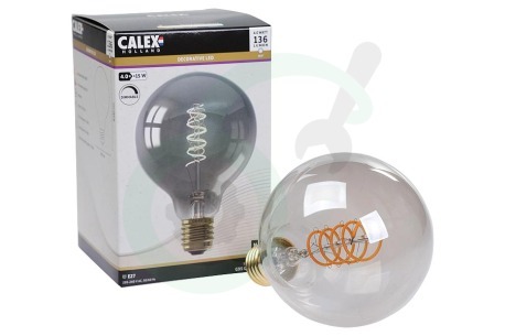 Calex  1001001400 Globe LED lamp Flexible Filament Titanium E27 Dimbaar