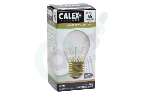 Calex 1301004400 Calex Pearl LED Kogellamp 240V 1,0W E27 P45, 14-leds