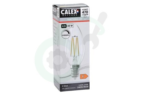 Calex 1101006700 LED Kaars B35 Helder Straight Filament E14 4,5W