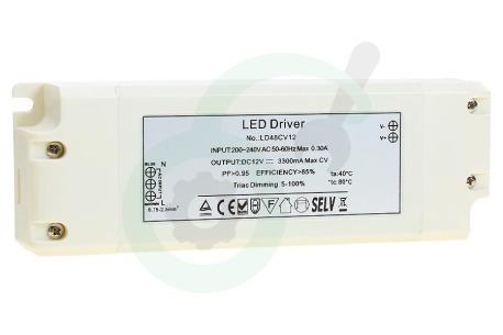 Tradim  LD48CV12 Tradim 12V dimbare LED driver 48W