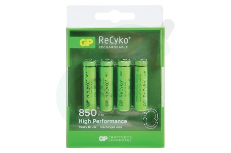 GP  12085AAAHCC4 LR03 ReCyko+ AAA 850 - 4 oplaadbare batterijen