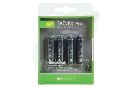 GP  12585AAAHCBUC4 LR03 ReCyko+ Pro AAA 800 - 4 oplaadbare batterijen