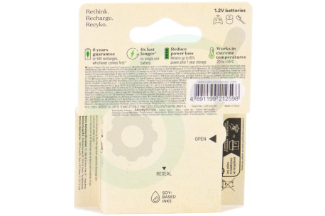 GP GPRCK210AA598C4 LR6 ReCyko+ AA 2100 - 4 oplaadbare batterijen