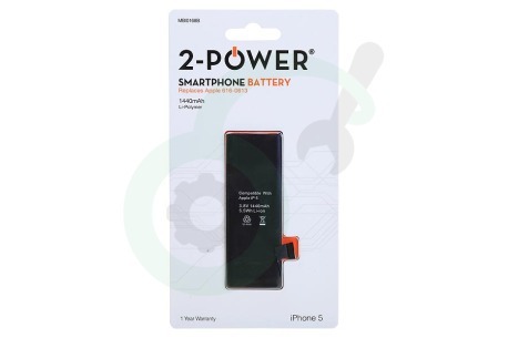 2-Power  MBI0168B 616-0613 Accu iPhone 5 Li-Polymer mAh 3.8V