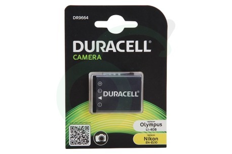 Duracell  DR9664 Accu Nikon EN-EL10, Casio NP-80 Li-Ion 3.7V 700mAh