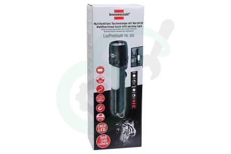 Brennenstuhl 1178690 THL300 LuxPremiumLED Zaklamp met Zijlicht en 8 Lichtmodi