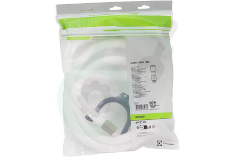Arthur martin elux Wasmachine 9029793370 E2WDA250B Afvoerslang - Classic recht/recht 2.5m