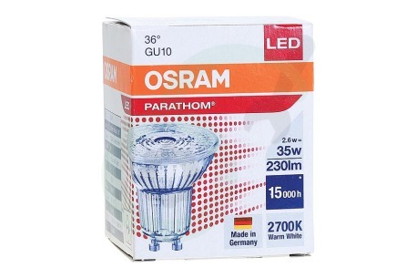 Osram 4058075608214 Parathom Reflectorlamp GU10 PAR16 2,6W