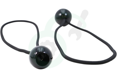 Benson 009633 Elastiek met Bal Spanband 24cm Zwart, 12 Stuks