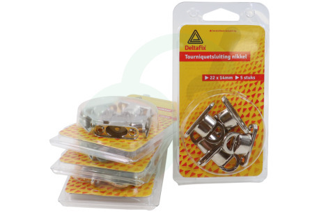 Deltafix 2664 Tourniquetsluiting 22 x 14mm Nikkel, 5 stuks