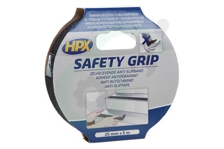 HPX  SB2505 Safety Grip Zwart 25mm x 5m