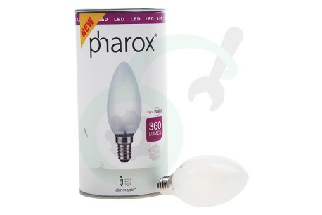 Pharox  105010 Pharox LED Kaarslamp Mat E14 4W 360Lm 2700K
