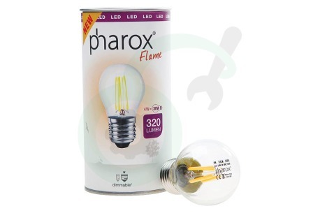 Pharox  105511 Pharox LED Kogellamp Flame E27 4W 320Lm 2200K