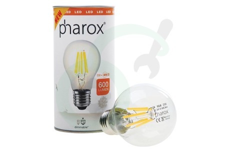 Pharox  106510 Pharox LED Standaardlamp Helder E27 6W 600Lm 2700K