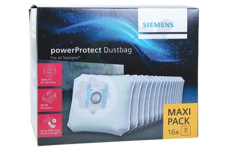 Siemens Stofzuiger 17002855 VZ16GALL PowerProtect Dustbag Maxi Pack
