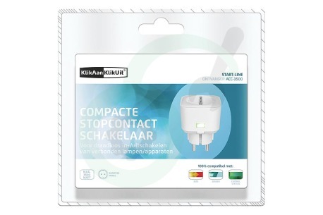 KlikAanKlikUit 70198 ACC-3500 Compacte Stopcontactschakelaar (3500W)