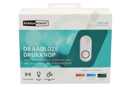 KlikAanKlikUit 70272 ACDB-8000AW Deurbeldrukker Wit