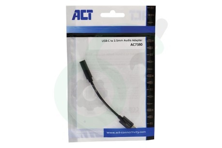 ACT AC7380 USB-C naar 3.5mm Jack Audio Adapter