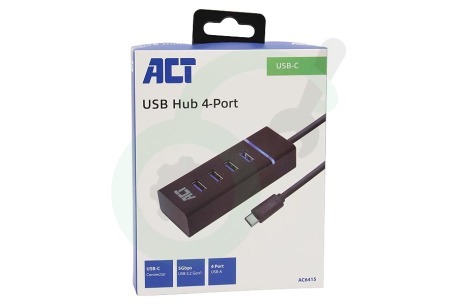 ACT AC6415 4-Poorts USB 3.1 Gen1 (USB 3.0) Hub Type-C