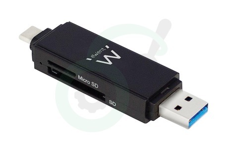 Ewent  EW1075 USB3.1 Kaartlezer met Type-C en Type-A connector