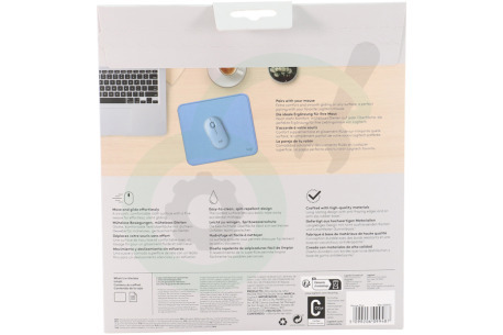 Logitech LOGMPADBL 956-000051 Muismat Studio Series, Blauw